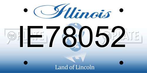 IE78052 Illinois License Plate