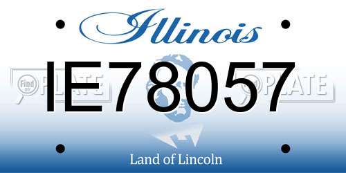 IE78057 Illinois License Plate