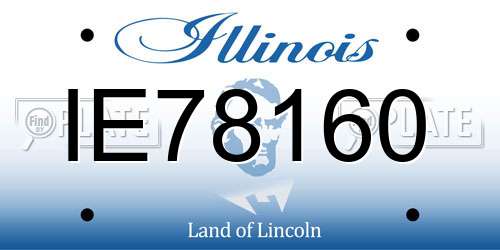 IE78160 Illinois License Plate