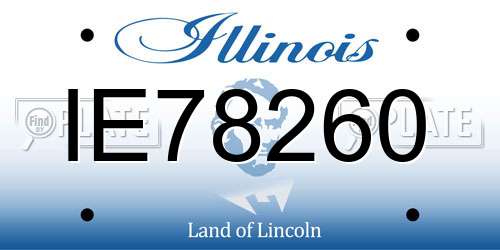 IE78260 Illinois License Plate