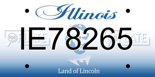 IE78265 Illinois License Plate