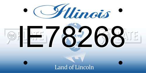 IE78268 Illinois License Plate