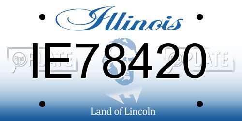 IE78420 Illinois License Plate