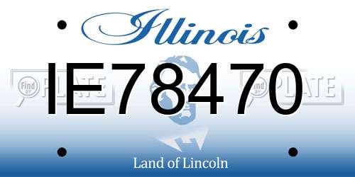 IE78470 Illinois License Plate