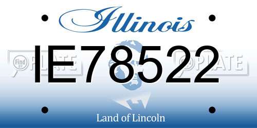 IE78522 Illinois License Plate