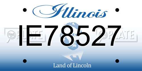 IE78527 Illinois License Plate