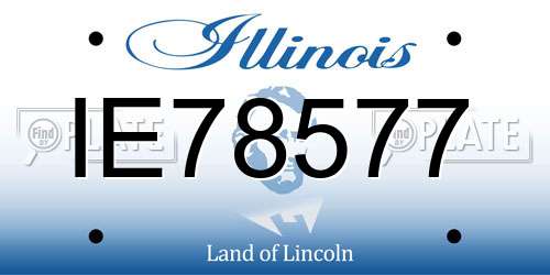 IE78577 Illinois License Plate