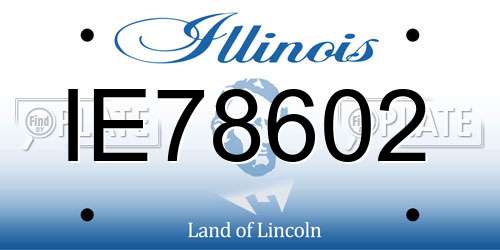 IE78602 Illinois License Plate