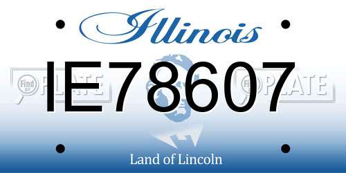 IE78607 Illinois License Plate