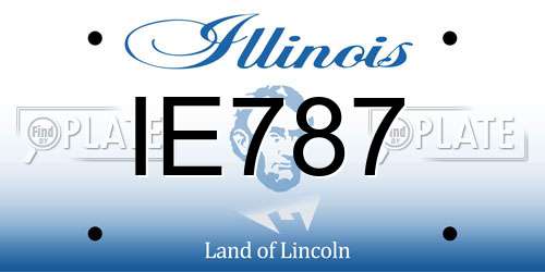 IE787 Illinois License Plate