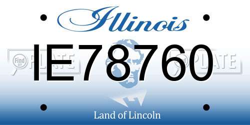 IE78760 Illinois License Plate