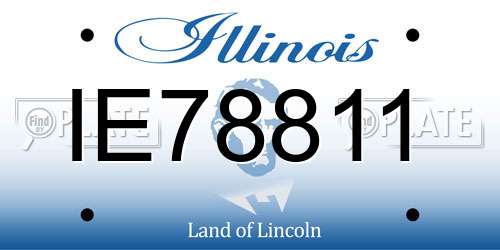 IE78811 Illinois License Plate