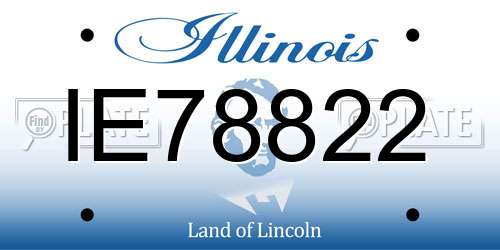 IE78822 Illinois License Plate