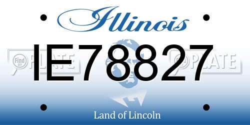 IE78827 Illinois License Plate
