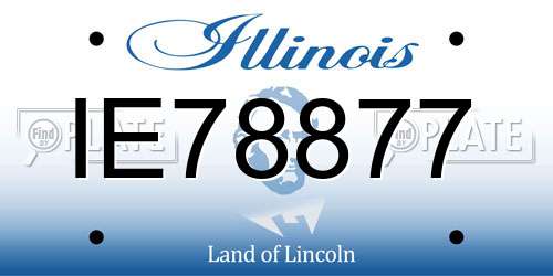 IE78877 Illinois License Plate