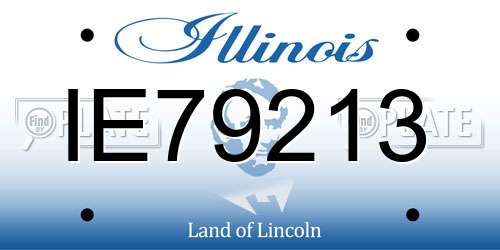 IE79213 Illinois License Plate