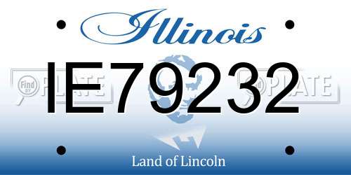 IE79232 Illinois License Plate