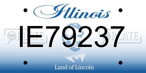 IE79237 Illinois License Plate