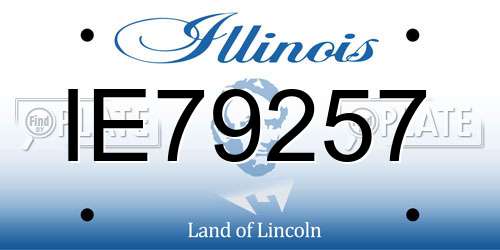 IE79257 Illinois License Plate