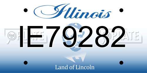 IE79282 Illinois License Plate