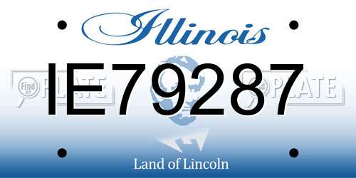 IE79287 Illinois License Plate