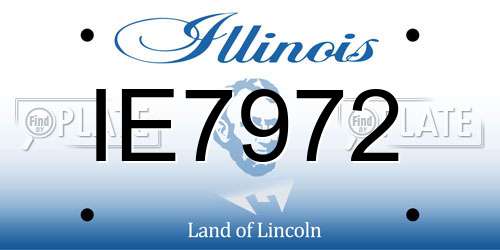 IE7972 Illinois License Plate