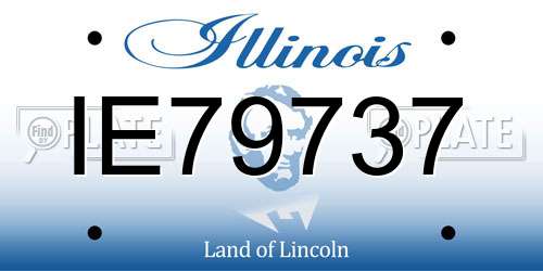 IE79737 Illinois License Plate