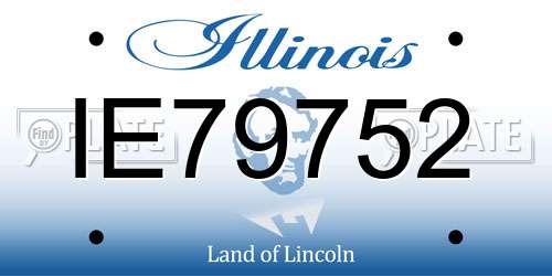 IE79752 Illinois License Plate