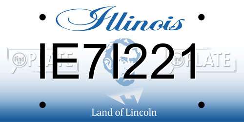 IE7I221 Illinois License Plate