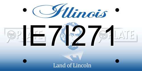 IE7I271 Illinois License Plate