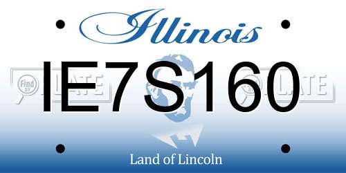 IE7S160 Illinois License Plate