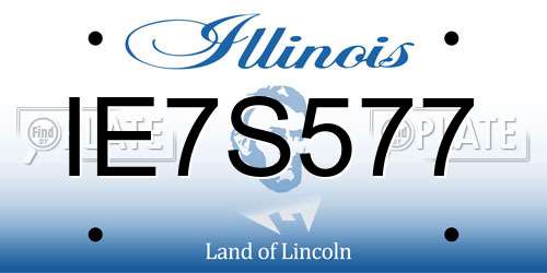 IE7S577 Illinois License Plate