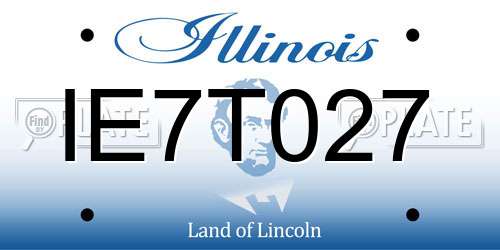 IE7T027 Illinois License Plate