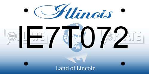 IE7T072 Illinois License Plate