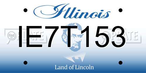 IE7T153 Illinois License Plate