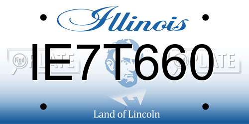 IE7T660 Illinois License Plate