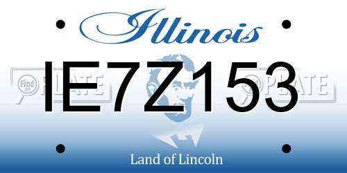 IE7Z153 Illinois License Plate