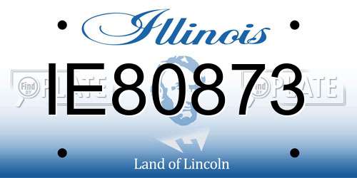 IE80873 Illinois License Plate