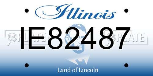 IE82487 Illinois License Plate