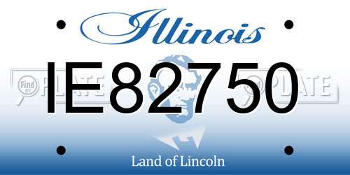 IE82750 Illinois License Plate
