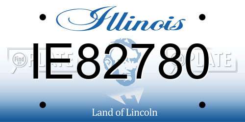 IE82780 Illinois License Plate