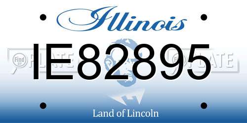 IE82895 Illinois License Plate