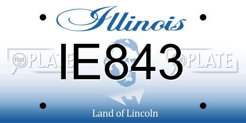 IE843 Illinois License Plate
