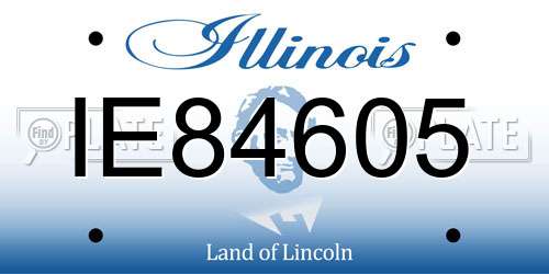 IE84605 Illinois License Plate