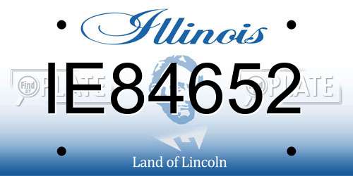 IE84652 Illinois License Plate