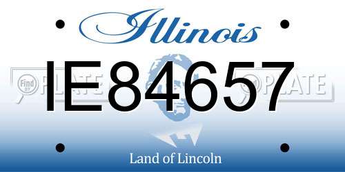 IE84657 Illinois License Plate