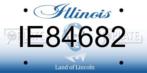 IE84682 Illinois License Plate