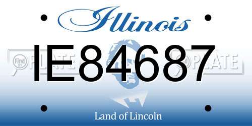IE84687 Illinois License Plate