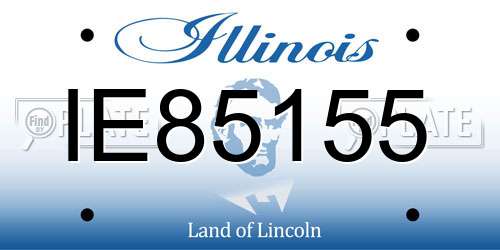 IE85155 Illinois License Plate