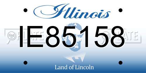 IE85158 Illinois License Plate